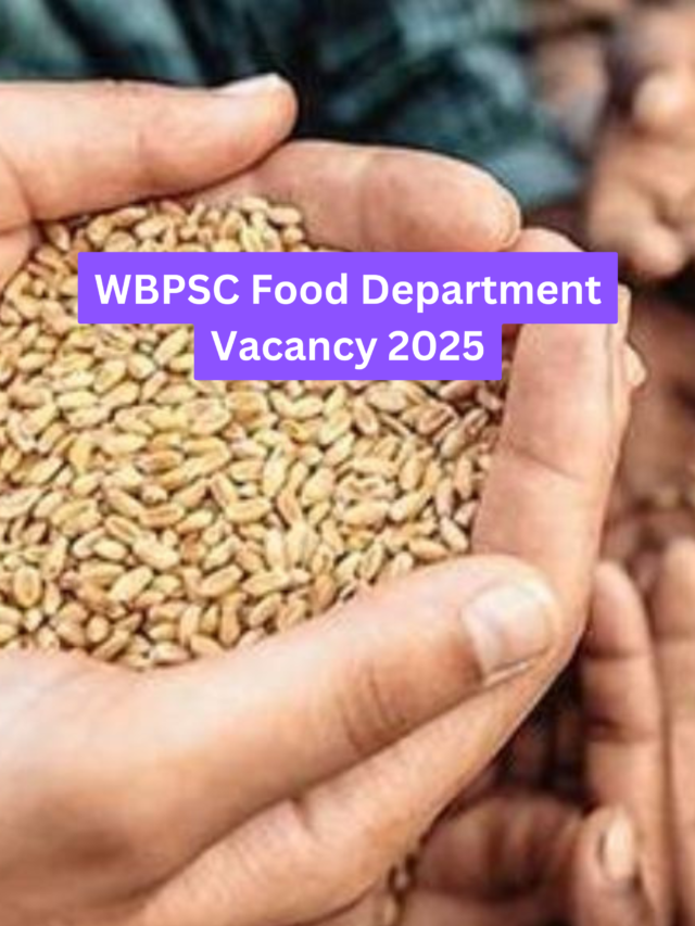 WBPSC Food Department Vacancy 2025